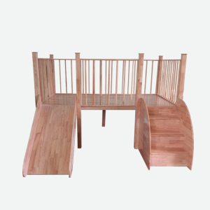 Nhà Khối Cầu Trượt Bộ Vận Động Bằng Gỗ Tự Nhiên