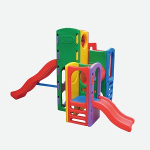 Nhà Vui Chơi Cho Trẻ Em 3 Chòi 2 Máng Trượt Nhập Khẩu